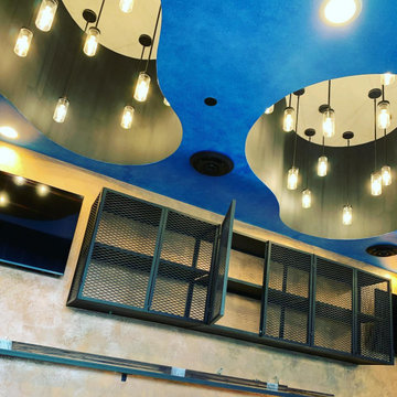 Blue ceiling
