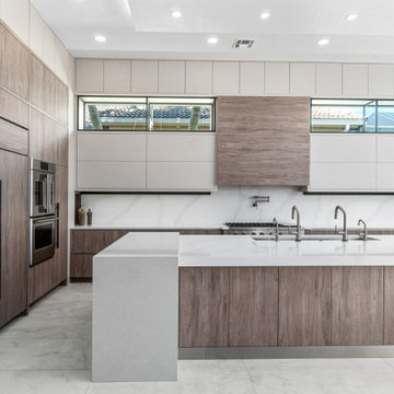 Massive Contemporary Two Tone Kitchen in West Bay