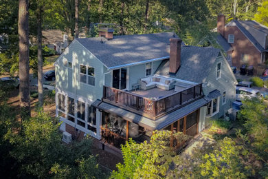 Example of an arts and crafts exterior home design in Raleigh
