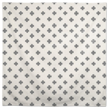 Swiss Cross Pattern Gray 2 58x58 Tablecloth