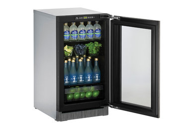 18" Glass Door Refrigerator (2218RGLINT)