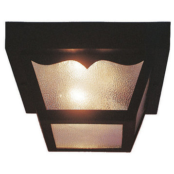 Volume Lighting V9762 2 Light 10"W Outdoor Flush Mount Ceiling - Black