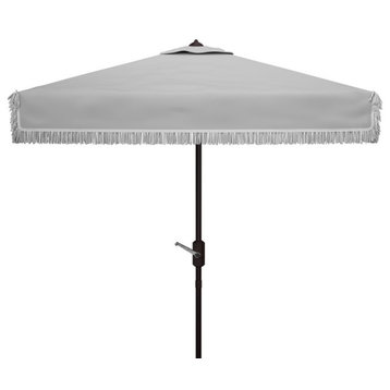 Safavieh Milan 7.5'Square Umbrella, Grey