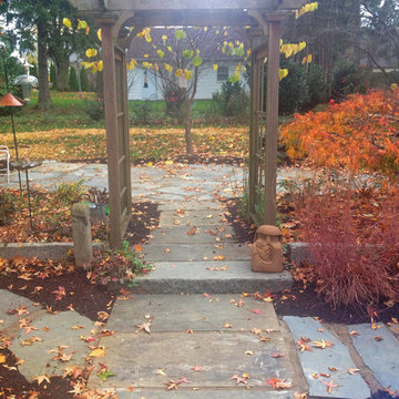 Natural Stone & Brick Patios with Natural Stone Walkways