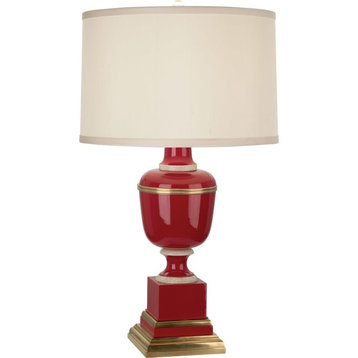 Robert Abbey Annika Silk AL Annika 24" Vase Table Lamp - Red Lacquered