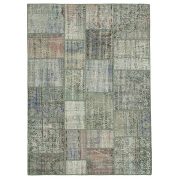 Rug N Carpet - Handwoven Turkish 5' 9" x 8' 0" Rustic Small Patchwork Rug