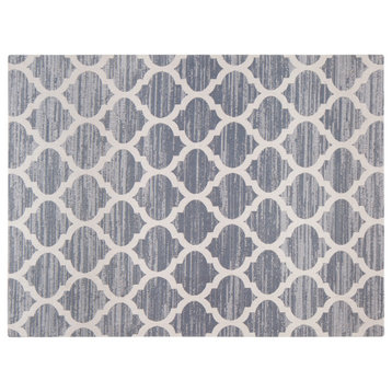 Mitte Gray and Beige Rug'd Chair Mat, 36"x48", .25" Pile Height