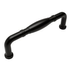 Cosmas - Cosmas 4313-96FB Flat Black Cabinet Pull - Cabinet And Drawer Handle Pulls