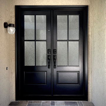 Black Double Fiberglass Doors
