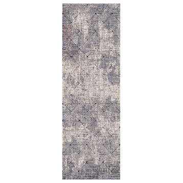 Vermont Divina Runner, Gray, 2'7" x 8', Abstract