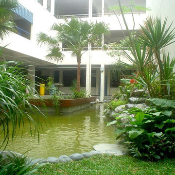 Landscaping work at Catholic JC