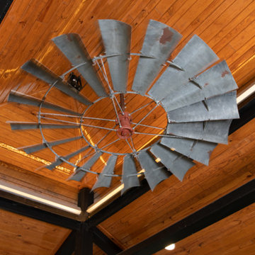 6' Replicated Vintage Aermotor Windmill Ceiling Fan (Distressed)