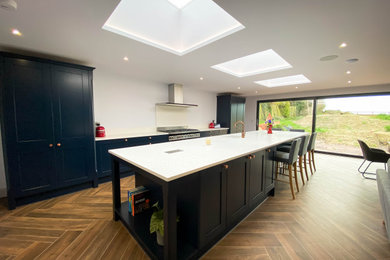 Design ideas for a contemporary kitchen in Cambridgeshire.