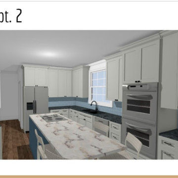 Houston Full Home Remodel- Kitchen Rendering