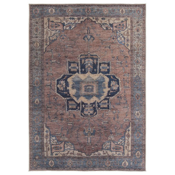 Vibe by Jaipur Living Barrymore Medallion Blue/ Dark Brown Area Rug 3'11"X6'