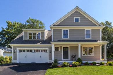 Transitional exterior home idea in Boston