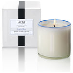 LAFCO - Fog and Mist Lighthouse Candle - Created with natural essential oil-based fragrances, this candle is richly optimized for a 90-hour burn time. The clean-burning soy and paraffin blend is formulated so that the fragrance evenly fills the room. Each hand blown vessel is artisanally crafted and can be re-purposed to live on long after the candle is finished.