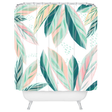 Zoe Wodarz Painterly Palm Shower Curtain