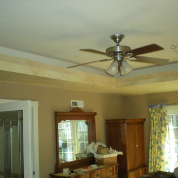 Master bedroom: new soffit with faux finish.