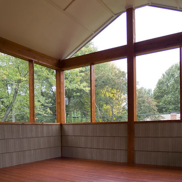 Lamping - Cedar deck in Kansas City with screened in porch.