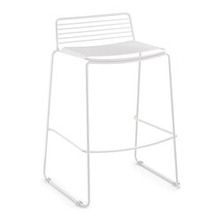 Velletri White Indoor Outdoor Wire Bar Stool by Glid Studio for Huset - Bar Stools And Counter Stools