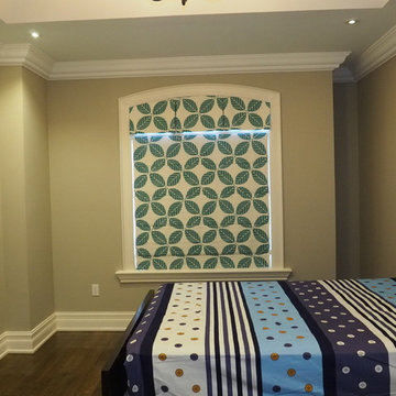 Custom Roman and Matching Arch Window Valance