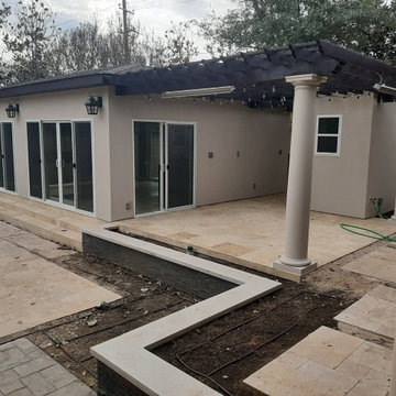 Dallas Back Yard pool and Cabana addition