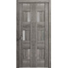 Closet Bi-fold Doors 84 x 96, 6933 Nebraska Grey & Frosted Glass