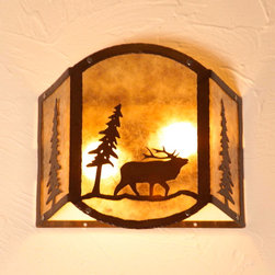 Wilderness Scene Wall Sconce - Wall Sconces
