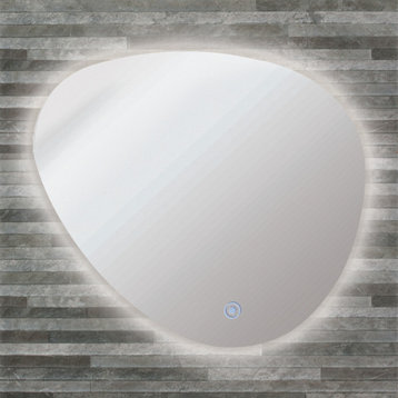 Transolid Harper LED-Backlit Contemporary Mirror, Silver