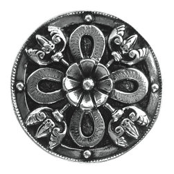 Inviting Home Inc. - Celtic Shield Knob, Bright Nickel - Cabinet And Drawer Knobs
