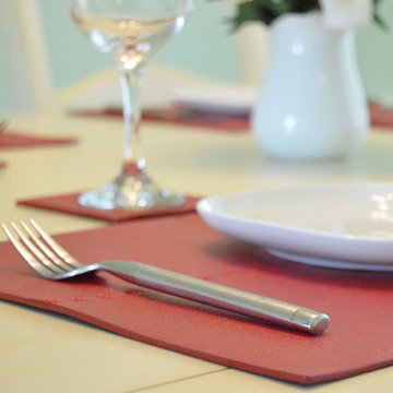 High End Leather Placemats and Coasters