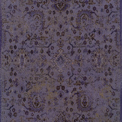 Indoor Purple/ Beige Area Rug | Overstock.com Shopping - The Best Deals on 7x9 - - Area Rugs
