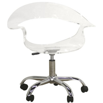 Baxton Studio Elia Acrylic Swivel Chair