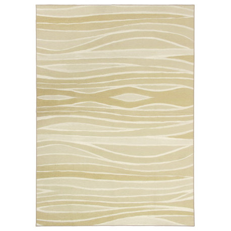 My Magic Carpet Waves Natural Rug, 5'x7'