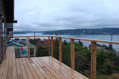 Inspiration for a contemporary deck remodel in Seattle