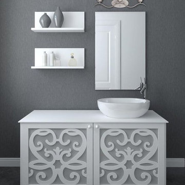 Contemporary Bathroom With a Deco Flair