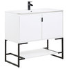 Manhattan Comfort Scarsdale Bathroom Vanity Sink, White, 36"