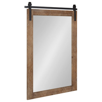 Cates Rustic Wall Mirror, Rustic Brown 24x38