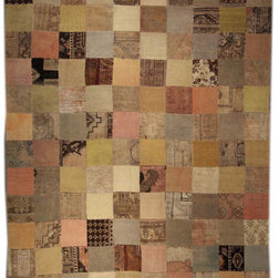 Vintage Turkish Patchwork Rug/Hemp Kilim - Area Rugs