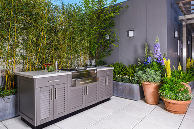 Transitional kitchen photo in New York