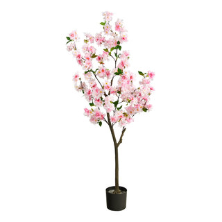 5' Cherry Blossom Artificial Tree - Modern - Artificial Flower ...