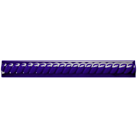 Trenza Moldura Ceramic Rope Pencil Wall Trim Tile, Blanco, Cobalto