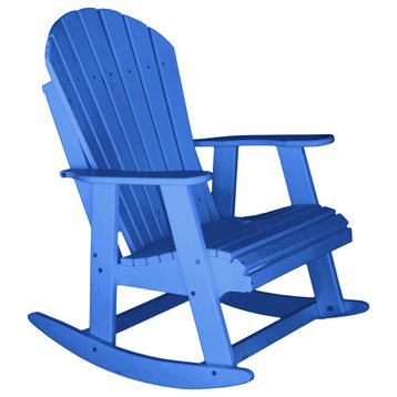 Phat Tommy Outdoor Rocking Chair - Front Porch Rocker - Poly Furniture, Blue