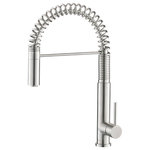 Isenberg - Isenberg K.1230 Dixie Dual Spray Stainless Steel Kitchen Faucet With Pull Out - **Please refer to Detail Product Dimensions sheet for product dimensions**