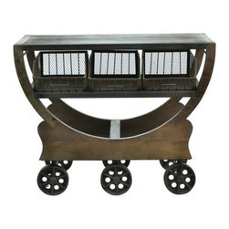 Industrial Console Trolley - Console Tables