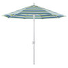 9' Aluminum Umbrella Push Tilt, Sunbrella, Seville Seaside