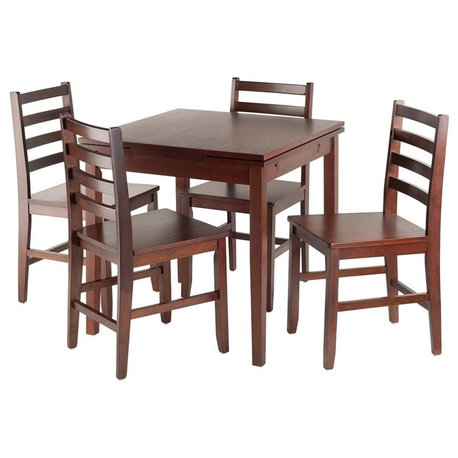 Pulman 5-Piece Set Extension Table With Ladder Back Chairs