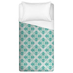 DDCG - Turquoise Geo Pattern Twin Duvet Cover - Complete the look of your bedroom with the Turquoise Geo Pattern Twin Duvet Cover. This soft and cozy duvet cover features a turquoise, teal and white geometric design that will add style and comfort to your bedroom. Pair with the Turquoise Geo Pattern Pillow Shams to complete the set, items sold separately.