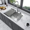 Brushed Nickel Stainless Steel 30 in. Single Bowl Drop-In Kitchen Sink with Sink
